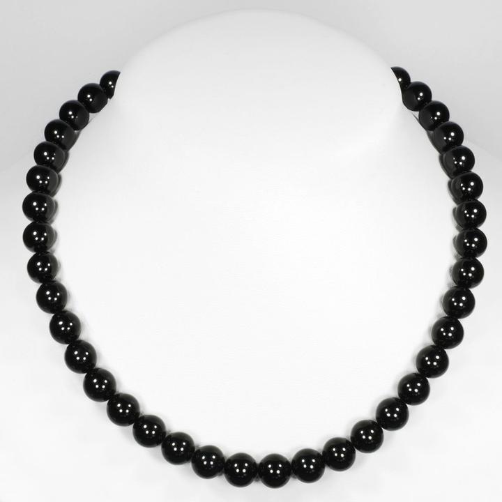 Bijouteria Steinkette (Edelstahl, Onyx, 40 cm)
