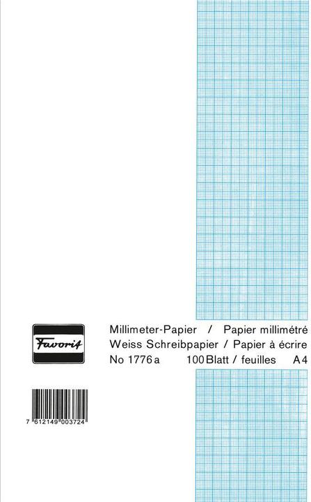 Image du produit Favorit Bloc de papier millimétré (A4, Quadrillé)