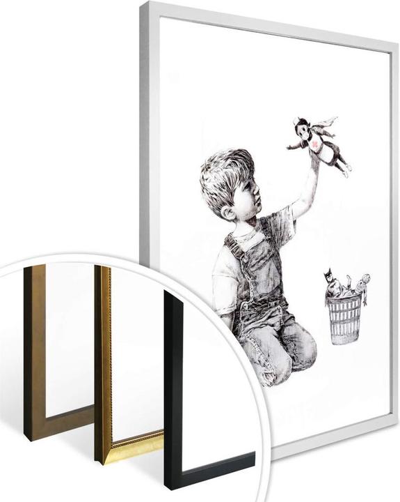 Produktbild Trenddeko Poster Banksy – Real Hero 80 x 100 cm, Papier (80 x 100 cm)