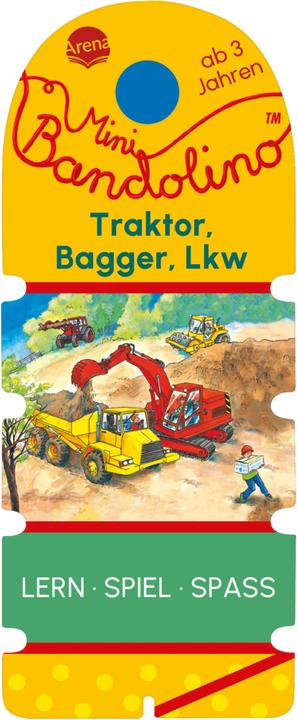 Actual product image Mini Bandolino. Tractor, Excavator, Truck (German)