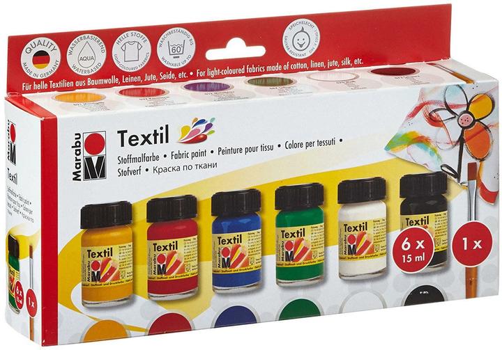 Marabu Starter (Blau, Schwarz, Gelb, Weiss, Rot, Grün, 90 ml)