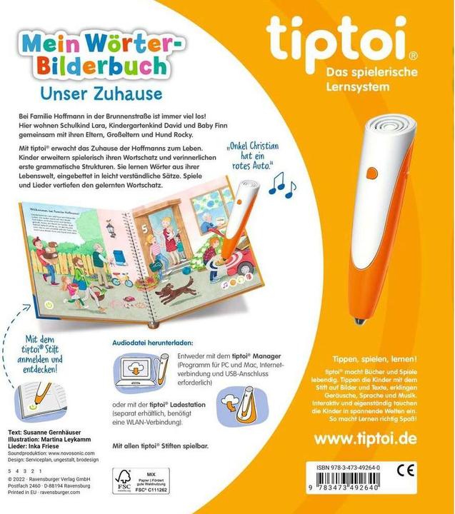 Produktbild tiptoi Mein Wörter-Bilderbuch: Unser Zuhause (Deutsch, Susanne Gernhäuser, Inka Friese, Martina Leykamm, 2022)