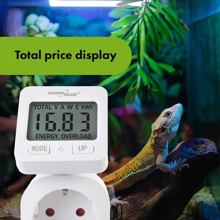 Actual product image Greenblue Energiezähler Wattmeter 16A max. 3680W Unterspeicher GB615 E