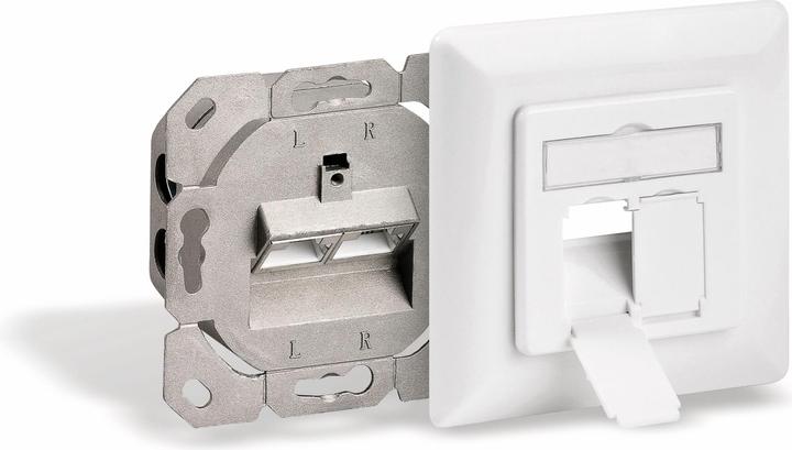 Produktbild Goobay CAT 6a Unterputzdose UP 2x RJ45 Netzwerkdose geschirmt
