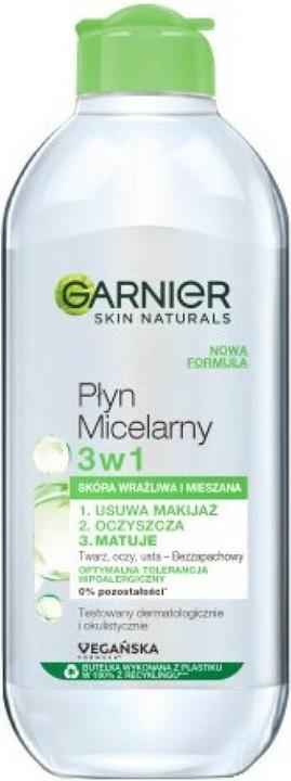 Garnier Skin Naturals Micellar Liquid 3In1 Score Normal And Mixed 400Ml (Cleansing lotion, 400 ml)