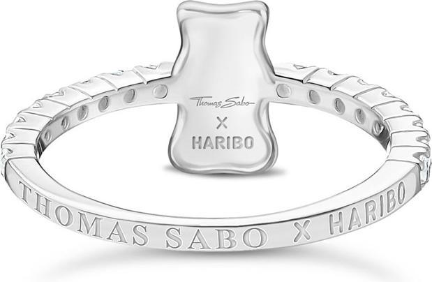 Immagine prodotto Thomas Sabo Ring mit HARIBO Goldbär und Steinen Silber (56, 925 Argento)