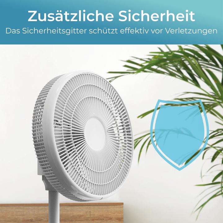 Produktbild KLAMER 3D Ventilator, extra leiser DC Standventilator mit Fernbedienung, 12 Geschwindigkeitsstufen (53 dB)