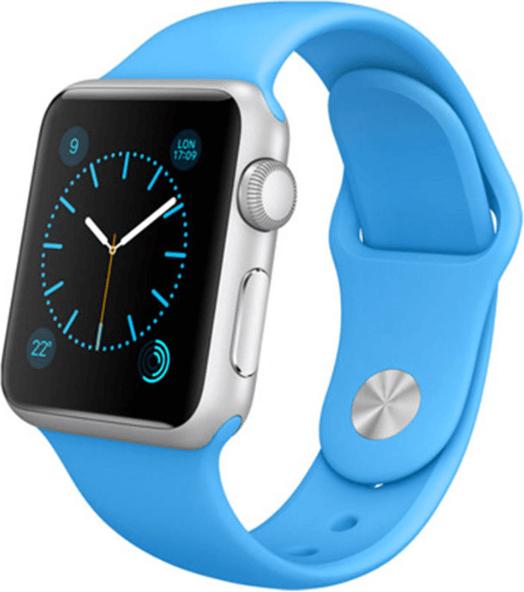 Fongex Apple Watch 38/40/41mm - Bracelet de remplacement en silicone bleu (40 mm, 41 mm, 38 mm, Silicone)