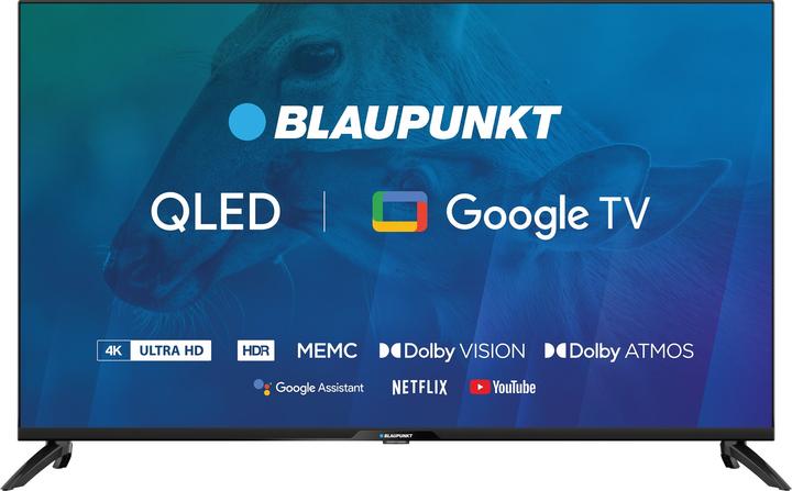Produktbild Blaupunkt TV 43 43QBG7000S 4K Ultra HD QLED GoogleTV Dolby Atmos WiFi 2 4-5GHz BT schwarz (43", QLED, 4K)
