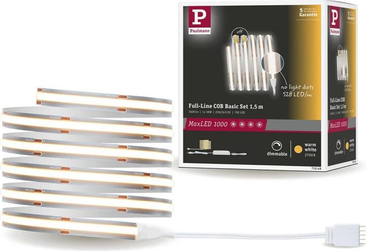 Image du produit Paulmann MaxLED 1000 Full-Line COB Stripe Set (Blanc chaud, 150 cm, Intérieur)