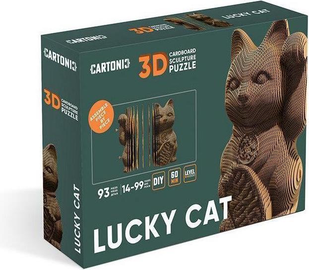Actual product image Cartonic Lucky Cat - 3D cardboard model