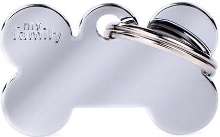 Produktbild Myfamily Bone Chromed Brass Hundeplakette 3x1.9cm (1 Stk) (Hund)