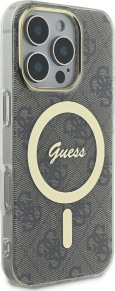 Actual product image Guess GUHMP16LH4STW iPhone 16 Pro 6.3" brązowy/brown hardcase IML 4G MagSafe (Apple iPhone 16 Pro)
