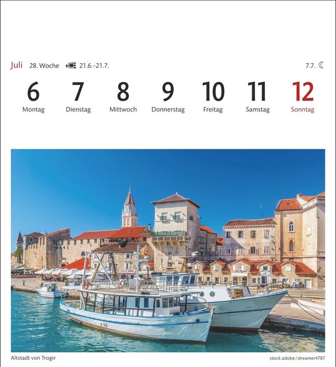 Produktbild Harenberg Kroatien Sehnsuchtskalender 2026 - Wochenkalender mit 53 Postkarten (Deutsch)