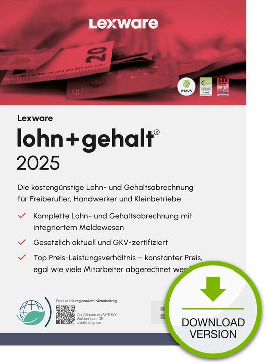 Produktbild Lexware ESD / lohn+gehalt 2025 / Online (1 User, 12 Monate)