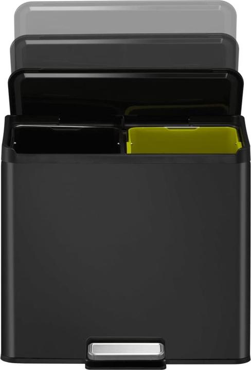 Produktbild EKO Treteimer EcoCasa III 15+15L schwarz (30 l)