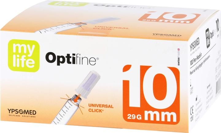 Actual product image Mylife Optifine 10 pen needles 0.33x10mm, 100 pcs KAN