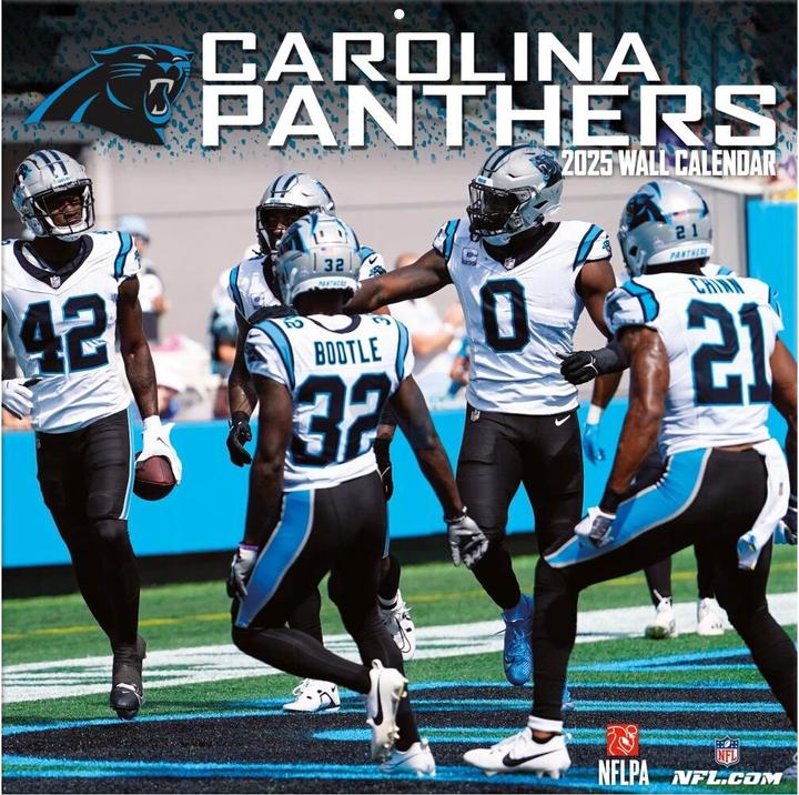 Produktbild NFL - Carolina Panthers - 30.5 x 30.5 cm Team Wandkalender 2025 (30.5 x 30.5 cm, Französisch, Italienisch, Spanisch, Deutsch, Englisch)
