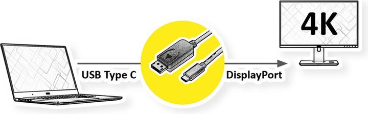 Produktbild Value USB Typ C — DisplayPort (USB Typ-C, 100 cm)