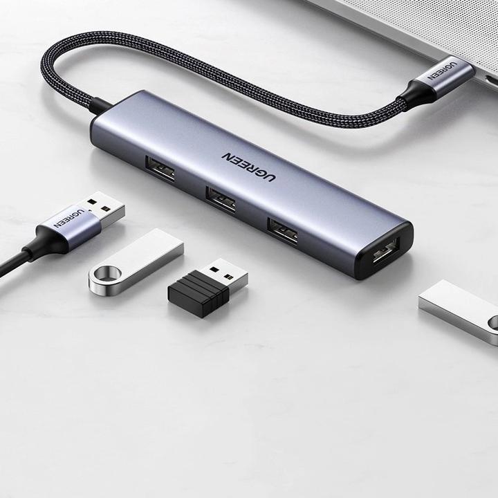 Produktbild Ugreen HUB USB CM473 1x USB-C + 4x USB-A 3.0 (UGR1320) (USB-C, 4 Ports)