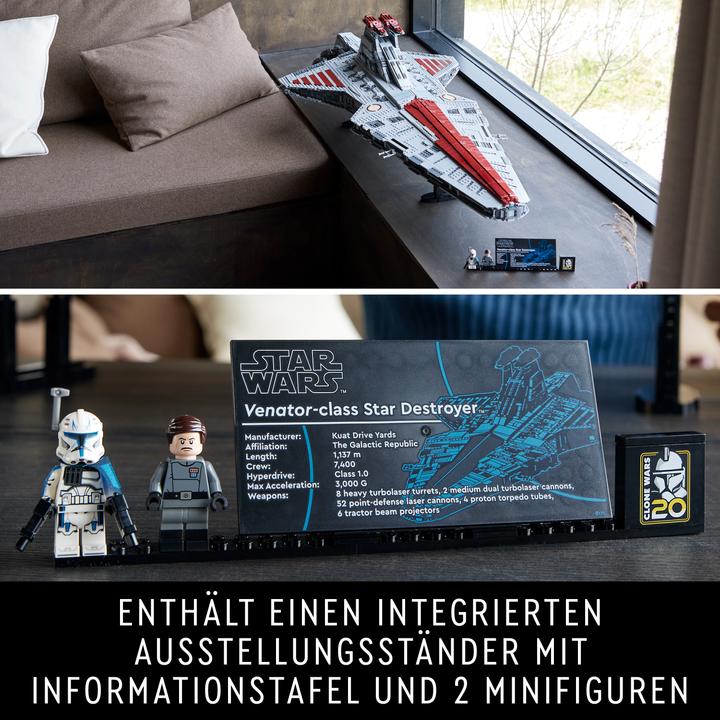 Immagine prodotto LEGO Incrociatore d’attacco della Repubblica classe Venator (75367, LEGO Star Wars, Set LEGO rari)