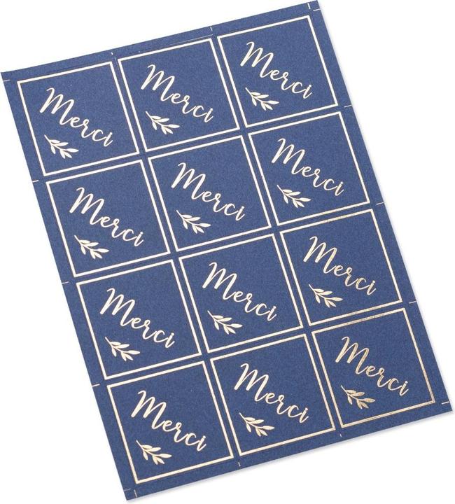 Produktbild Artifete Aufkleber 'Merci' - Blau (24St.)