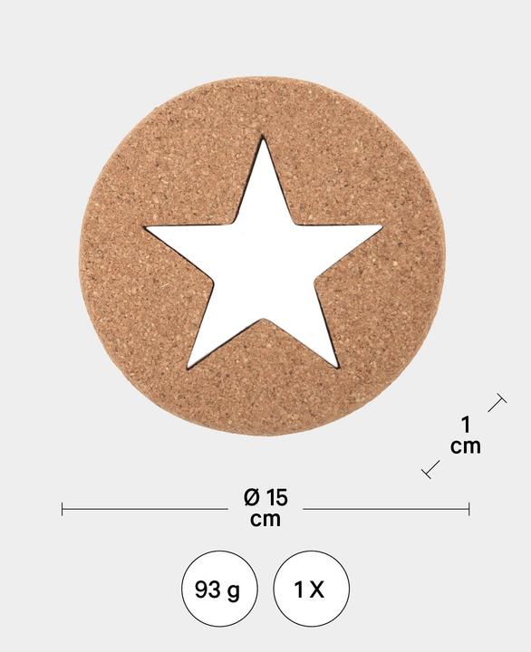 Immagine prodotto I Am Creative Sottopentola in sughero, sottopentola per pentole e padelle, set 5 pezzi. (5 x, Pan coaster)