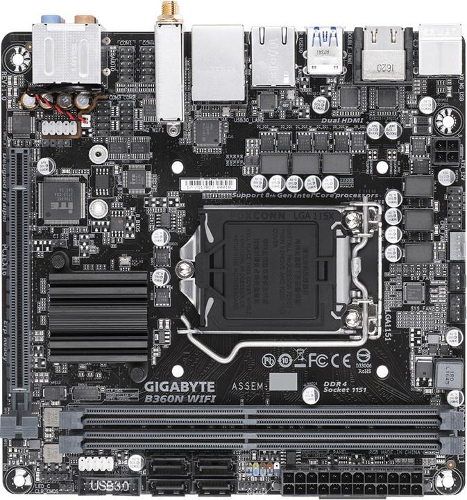 Actual product image Gigabyte B360N WIFI (LGA 1151, Intel B360 Express, Mini-ITX)