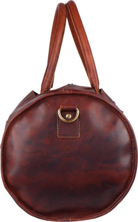 Immagine prodotto Only-Bags.Store Borsone tondo in pelle di bufalo unisex, borsa da viaggio Overnight Weekender, borsa da viaggio in