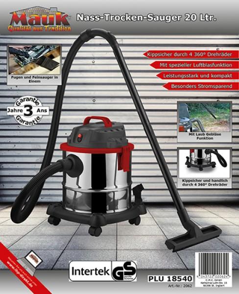Immagine prodotto IHP MAUK 20L Nass- Trocken kompakt - Sauger 1200W Edelstahl (Aspirapolvere a umido e a secco)
