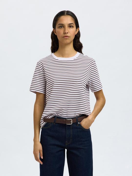 Actual product image Selected Femme Slfessential Ss Striped Boxy Tee Noos (XS)