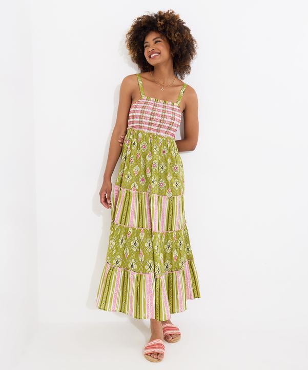 Image du produit Joe Browns Checkered Shirred Bodice Embellished Maxi Dress