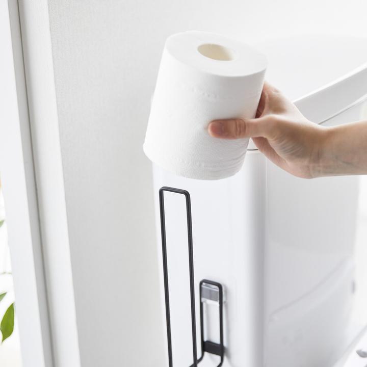 Actual product image Yamazaki Adhesive hook toilet roll holder TOWER