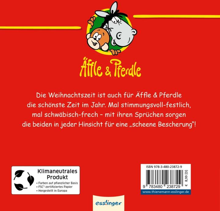 Produktbild Äffle & Pferdle: A scheene Bescherung! (Deutsch, Roman Lang, Heiko Volz, 2023)
