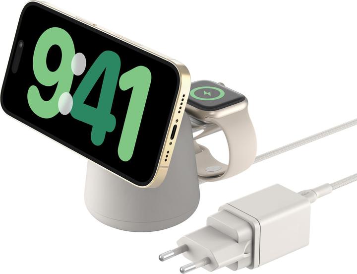 Image du produit Belkin BOOST Charge PRO 15W mag. Lad.Qi2 2in1 sand WIZ027vfH37 (15 W)