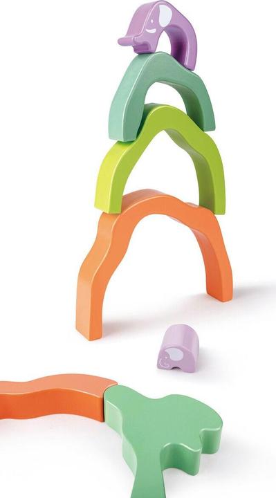 Actual product image Hape Stacking Blocks Elephant Safari