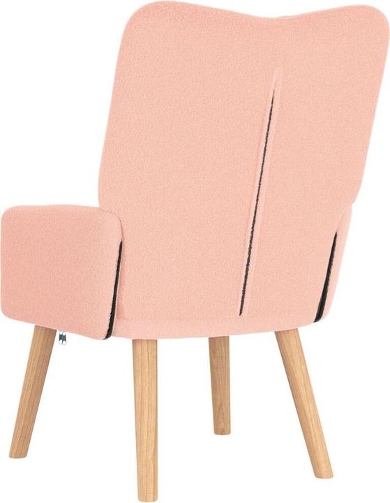 Actual product image VidaXL Recliner pink wool-like fabric