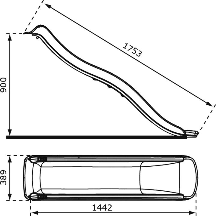 Image du produit Axi Sky175 Toboggan avec prise d'eau Vert - 175 cm