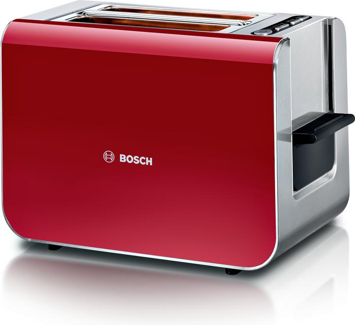 Actual product image Bosch Hausgeräte Compact toaster, Styline, red, TAT8614N (EU plug)