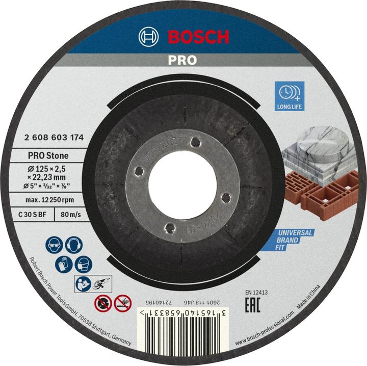 Actual product image Bosch Professional Zubehör PRO Stone cutting disc, 125 x 2.5 x 22.23 mm