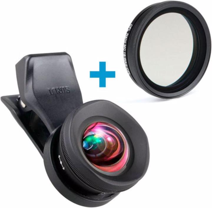 Actual product image Sirui Smartphone lens 18-WA set + polarizing filter in case