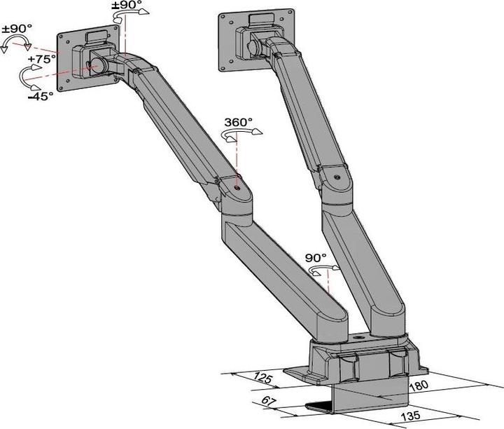 Actual product image Multibrackets M Deskmount (Table, 32")