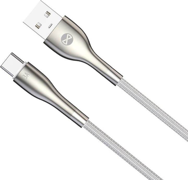 Actual product image Forever Sleek cable USB - USB-C 1,0 m 3A white (USB 3.2 Gen 1)