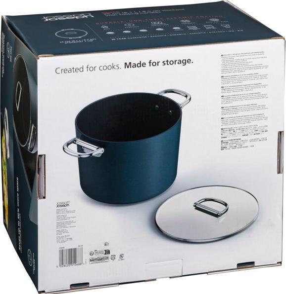 Actual product image Joseph Joseph Space soup pot with folding handles D25cm (25 cm, Pot, Aluminium)