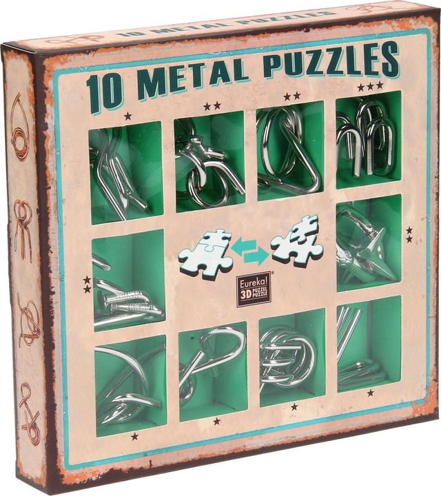 Eureka! Metal Puzzle set - 10 Metal Puzzles Set Green (only available in display 52473355) (10 pieces)