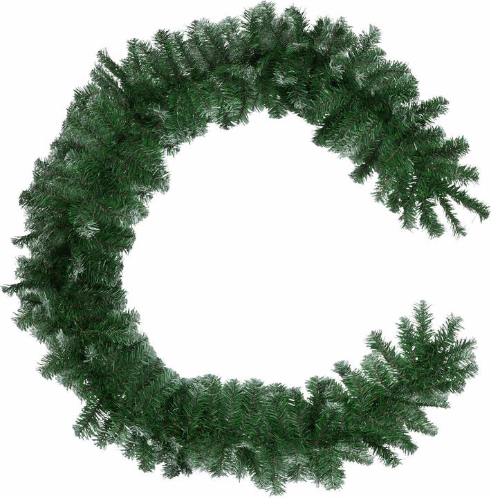 Produktbild tectake Weihnachtsgirlande naturgetreu mit weissen Spitzen 2,7m