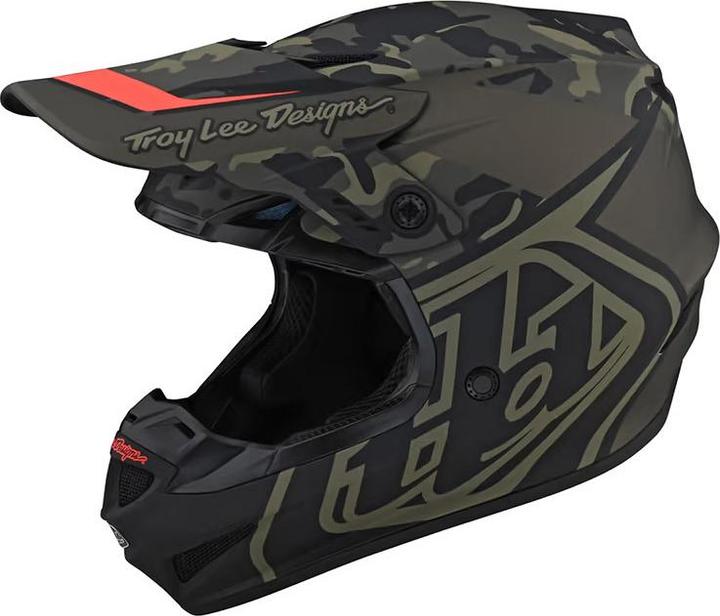 Produktbild Troy Lee Designs GP Helm, Overload Camo, army green/gray, S | 55-56cm (55 - 56 cm)