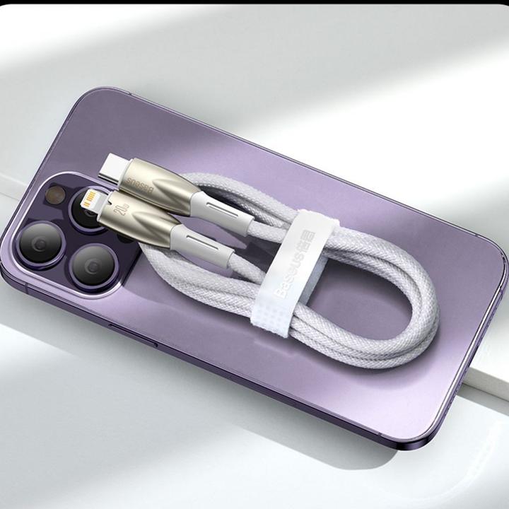 Image du produit Baseus Câble USB pour USB-C Glimmer Series, 100W, 1m (Noir) (1 m, USB 2.0, 100 W)