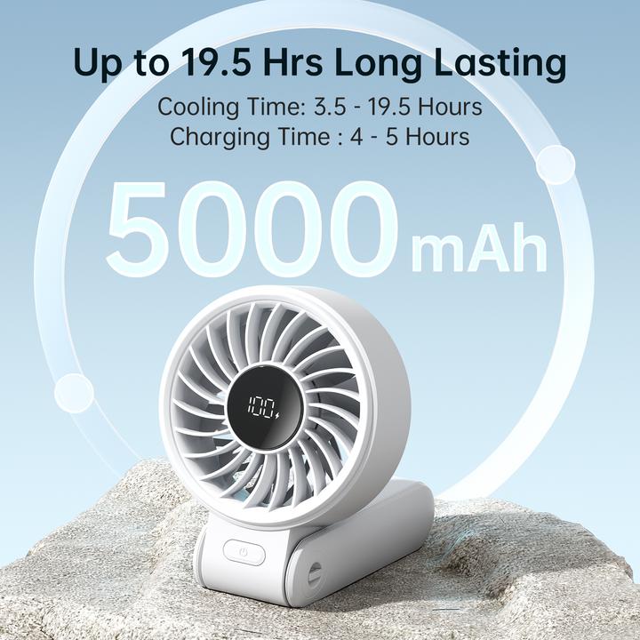 Actual product image Jisulife Handheld Fan Life7 (5000mAh) white