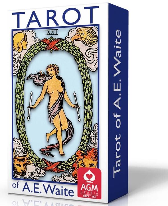 Image du produit Cartamundi Tarot of A.E. Waite (Blue Edition, Pocket, GB), with 1 book, with 78 inserts (Anglais, Arthur Edward Waite, 2024)